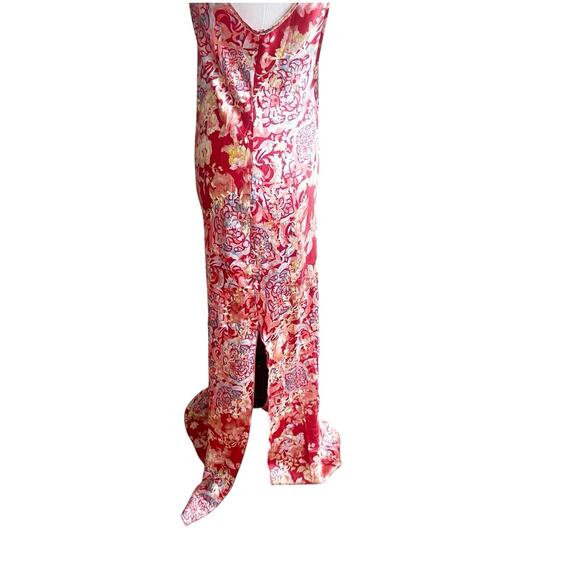 Free People Intimately FP Worth The Wait Floral Slip Maxi Dress Apple Combo Med - Picture 7 of 13